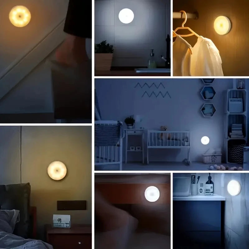 Motion Sensor Night Light - Wireless Rechargeable LED for Home