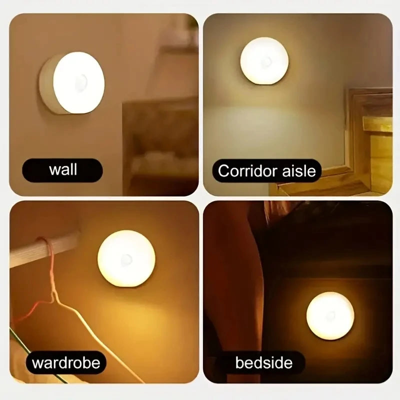 Motion Sensor Night Light - Wireless Rechargeable LED for Home