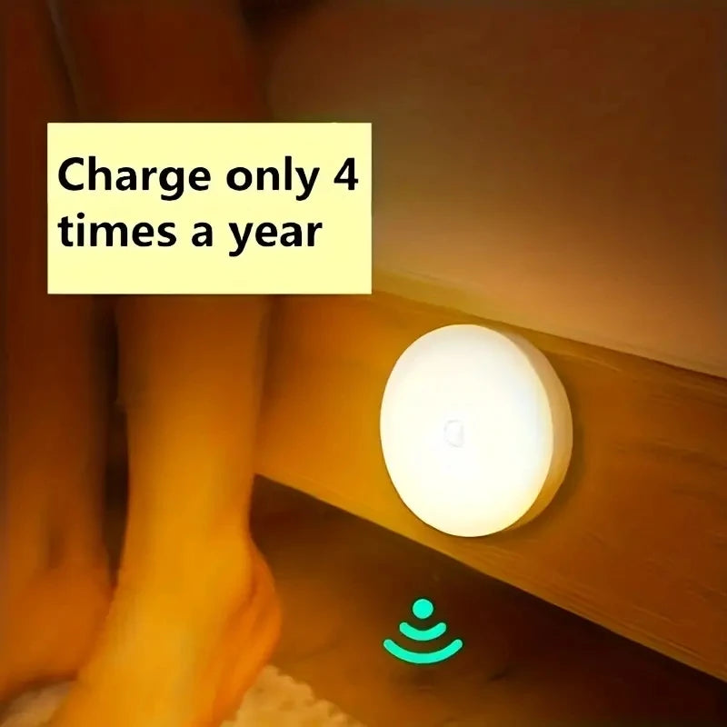Motion Sensor Night Light - Wireless Rechargeable LED for Home