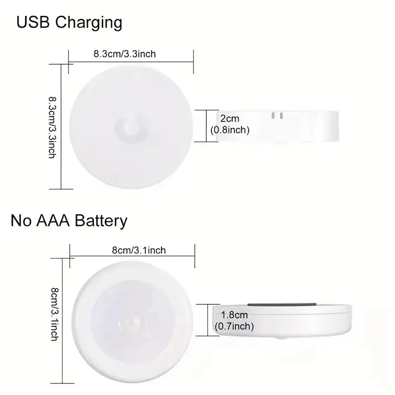 Motion Sensor Night Light - Wireless Rechargeable LED for Home