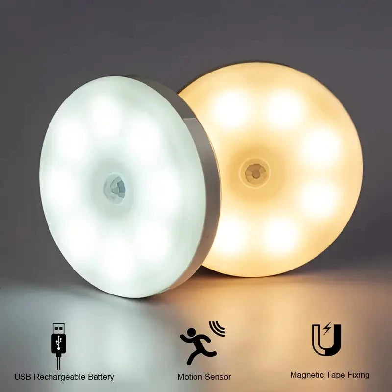 Motion Sensor Night Light - Wireless Rechargeable LED for Home