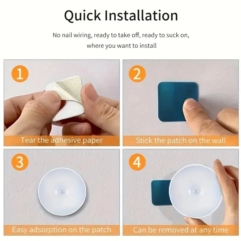 Motion Sensor Night Light - Wireless Rechargeable LED for Home