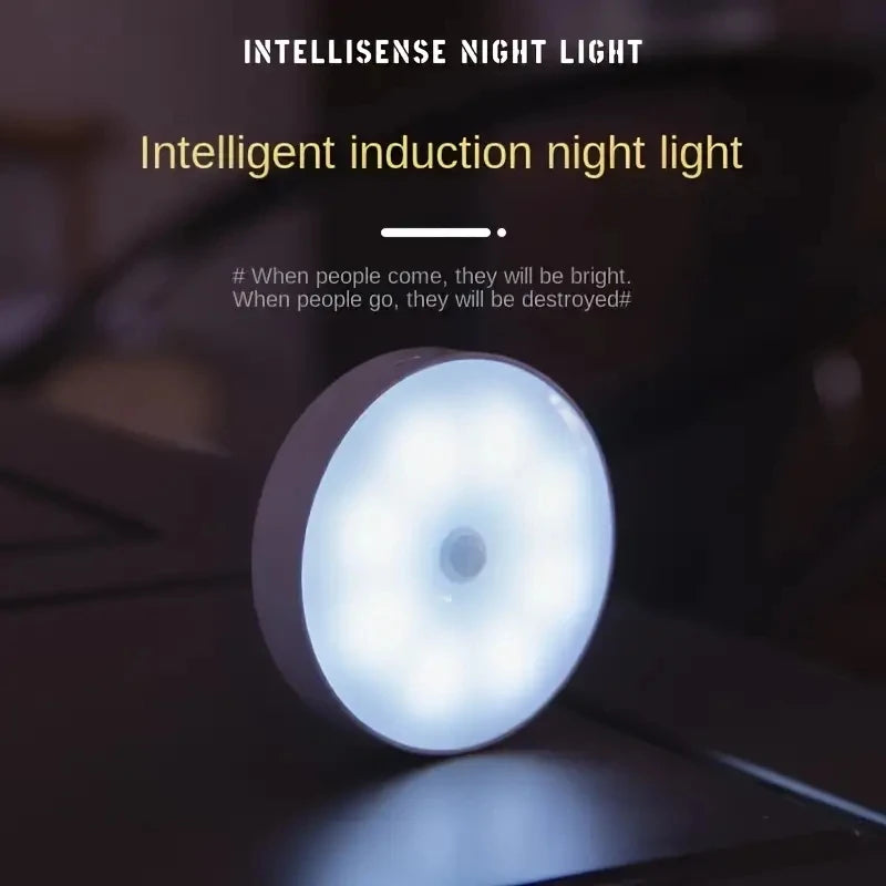 Motion Sensor Night Light - Wireless Rechargeable LED for Home